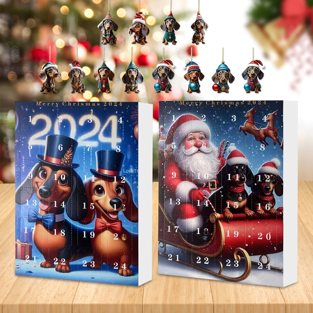 2024 Advent Calendar 2024 Dachshunds Christmas Vacation Advent Calendar Cute Christmas Countdown Calendar Christmas Gifts