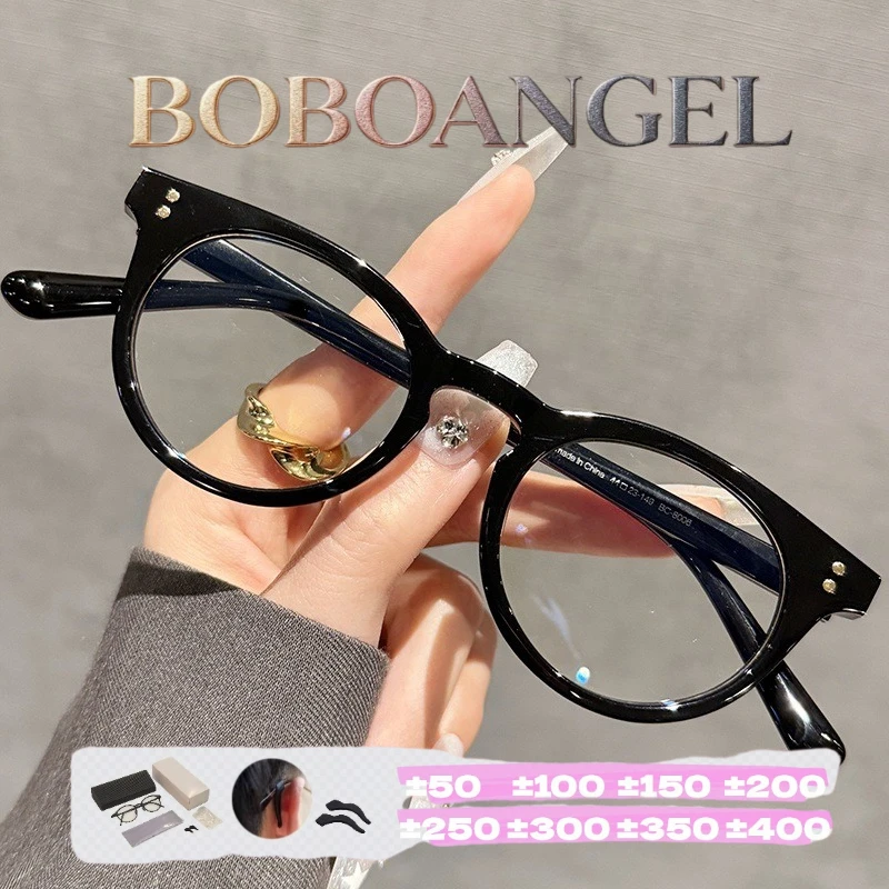 

BOBOANGEL Reading EyeglassesSimple Oval Frame Anti Blue Light Photochromic Prescription Eyeware High Quality Men Progressive