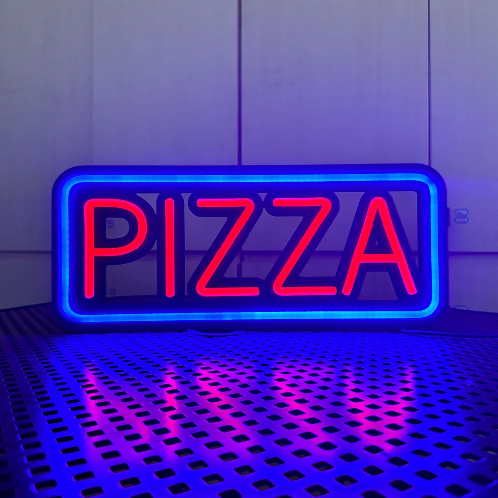 Wholesale LED Neon PIZZA Sign Bar Club Party Lighted Sign for Shop Hanging Decorative Background Signs