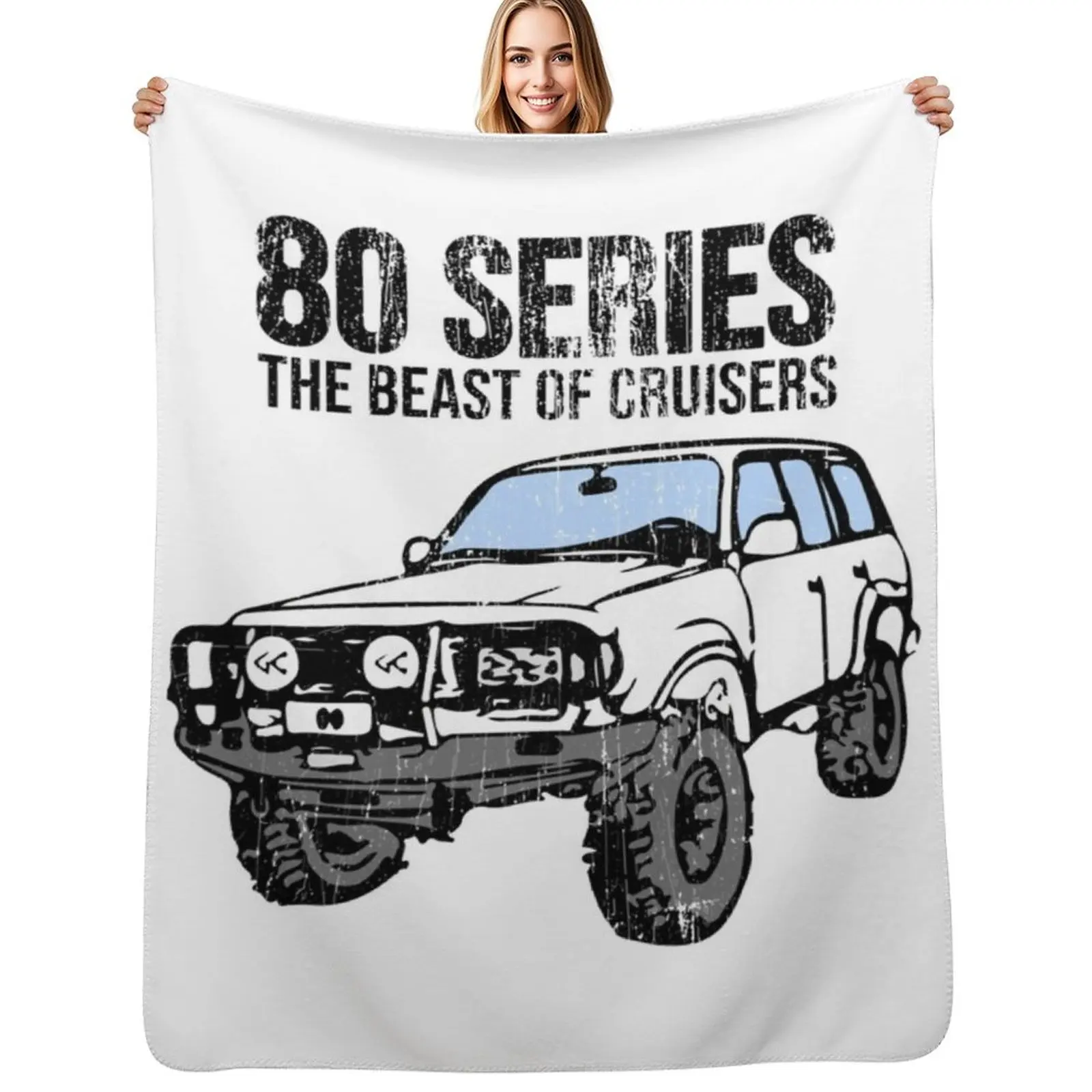 

80 series the beast of landcruisers Throw Blanket Warm Throw Blanket Gift for Anniversary