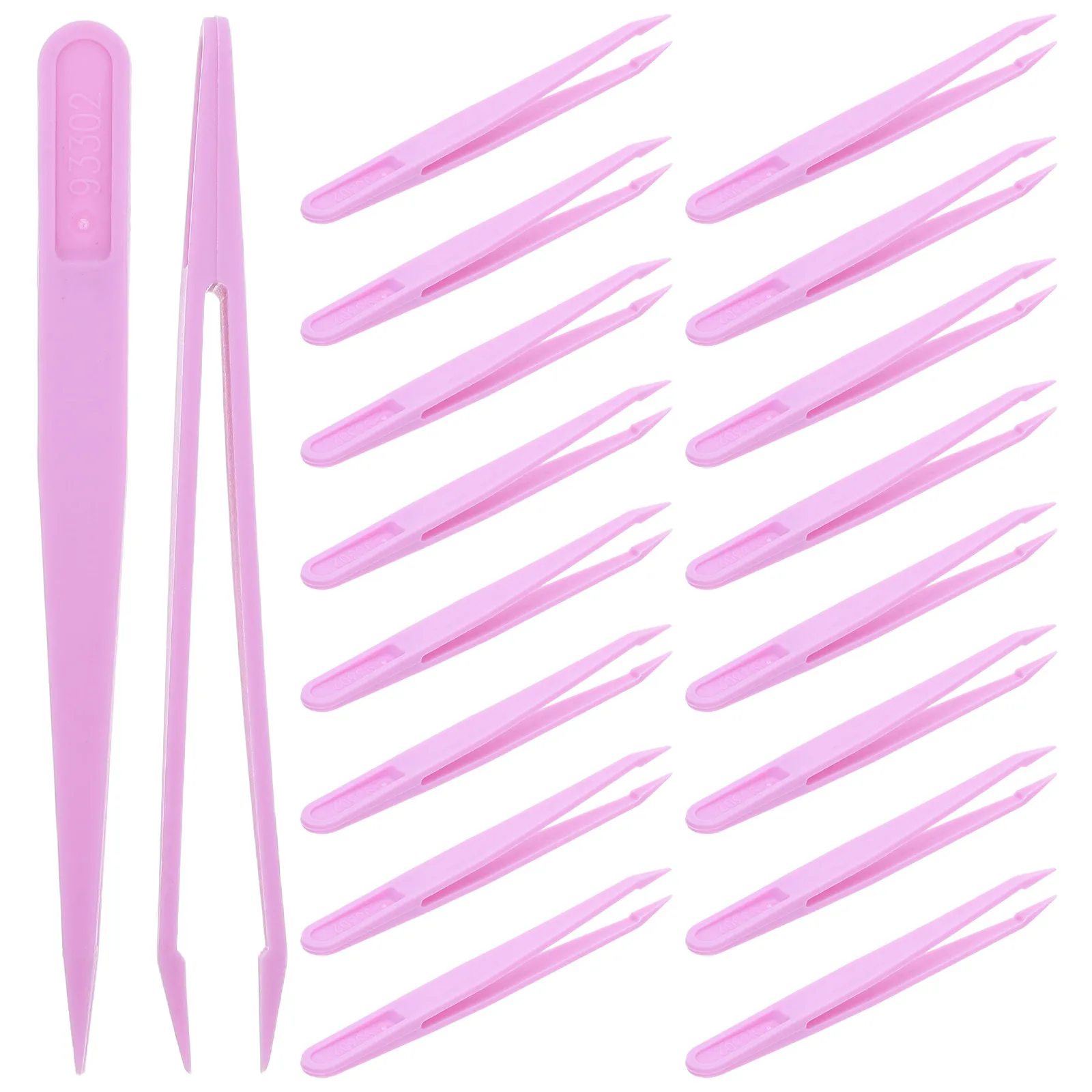 20Pcs Children Plastic Tweezers Fine Motor Skill Tool Pointed Tip Bead Handling Montessori Preschool Sensory Bin Crafting Tool