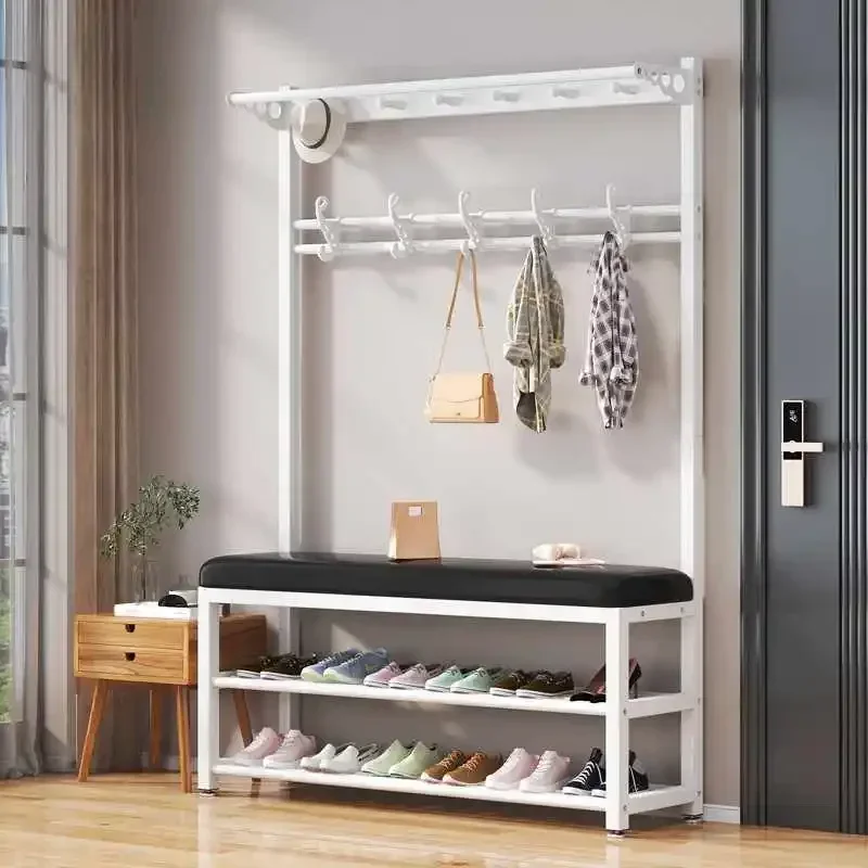 Tribesigns Entryway Bench Coat Rack Hall Tree Bench Shoe Storage Shelves Shoe Storage Clothes Organizer Coat Rack Hooks Rack