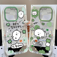 Luxury Korea Ins Joke bear Lovely Funny Phone Case For Samsung Galaxy S25 S24 S23 S22 Note20 Edge Plus Ultra Lite 5G Clear Cover