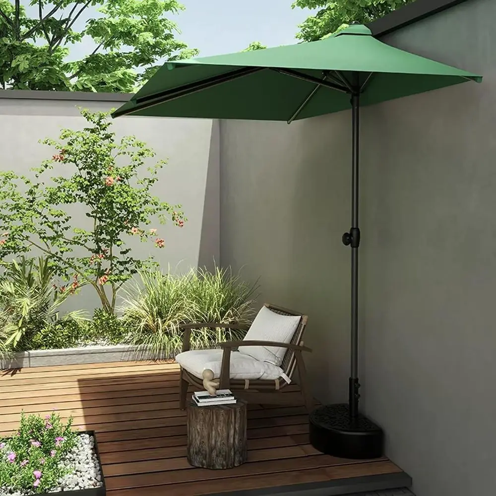 

8-Foot Outdoor Patio Umbrella with 77lb Base - UV-Resistant for Deck, Garden, Backyard, and Pool