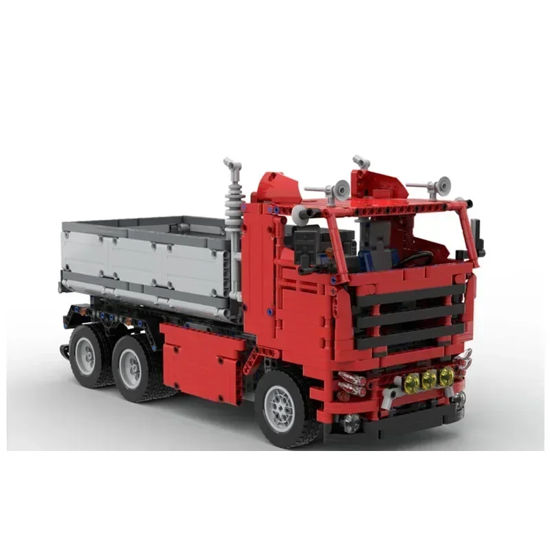 MOC-47391RC شاحنة قلابة حمراء تجميعها الربط بنة نموذج 1491 أجزاء الطوب الكبار الاطفال عيد ميلاد لعبة مخصصة هدية