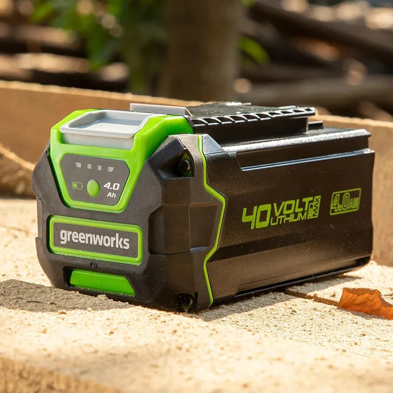 بطارية Greenworks 40 فولت الأصلية لبطارية ليثيوم GMAX 40 فولت G40B4 بطارية ليثيوم قوية Gen 2 متوافقة مع Greenworks 40 فولت