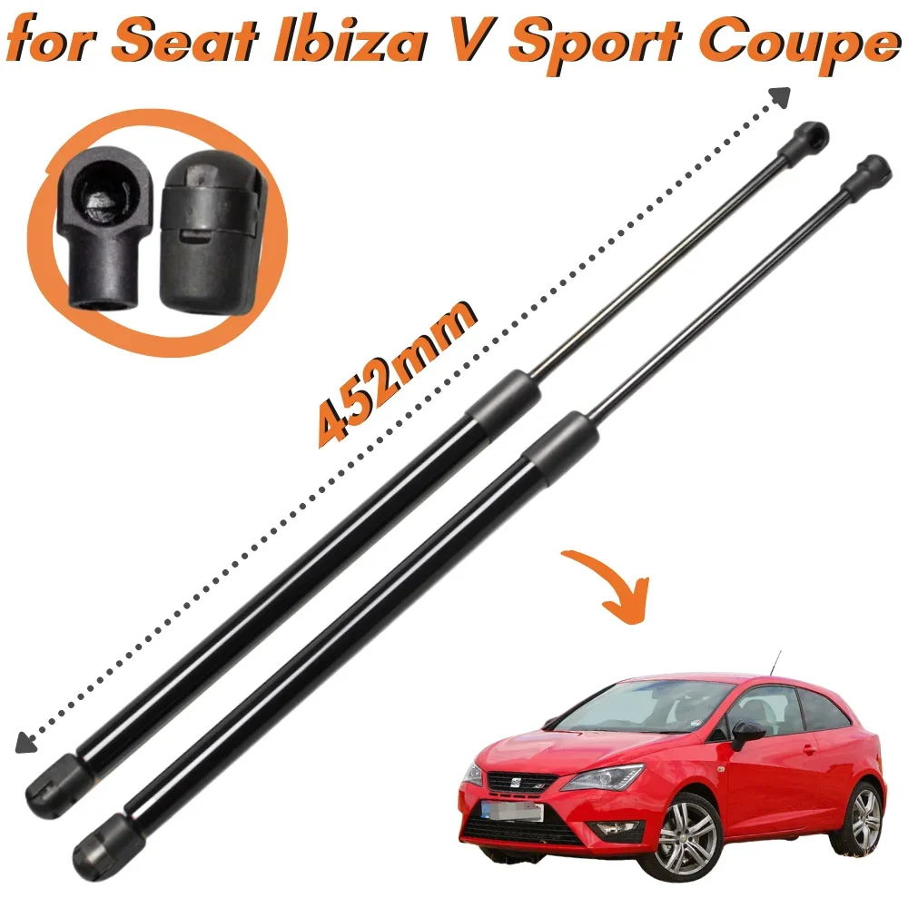 Qty(2) Trunk Struts for Seat Ibiza V Sport Coupe 6J 6P 2008-2017 6J3827550 Rear Tailgate Boot Lift Supports Shock Gas Springs