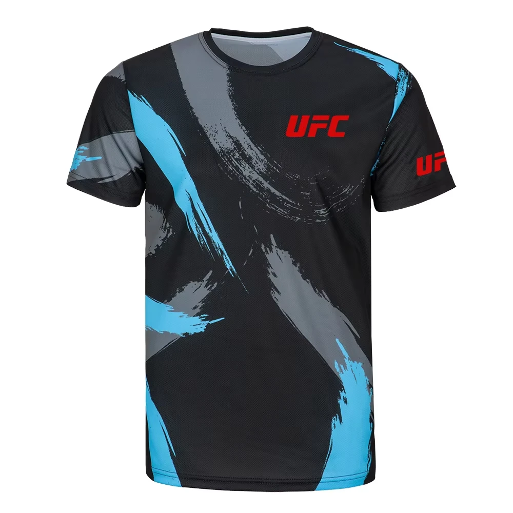 

UFC Fighting Fans Модная мужская футболка с 3D принтом и круглым вырезом, летняя женская футболка для отдыха на открытом воздухе, детский боевой топ