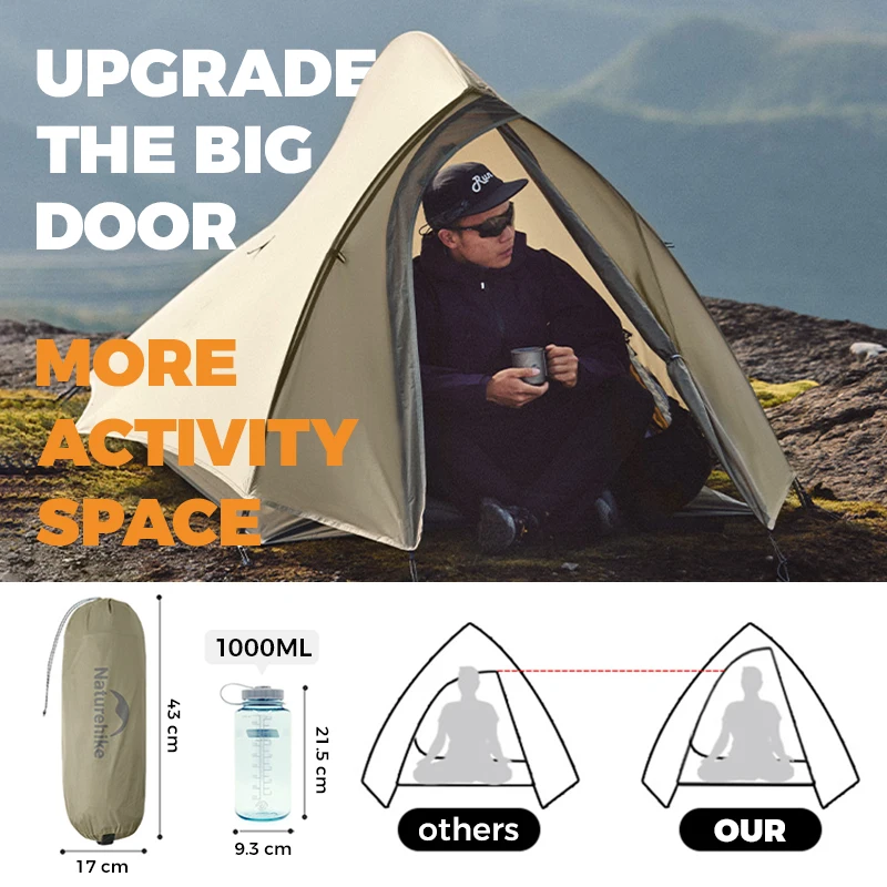 Naturehike Cloud Up Pro Tent 1 2 Person 20D Ultralight Portable