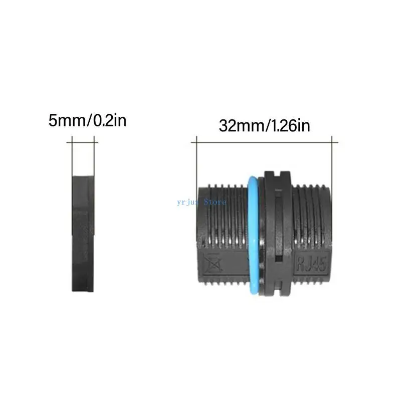 583D IP68 RJ45 موصلات الشبكات للتطبيقات الصناعية والزراعية