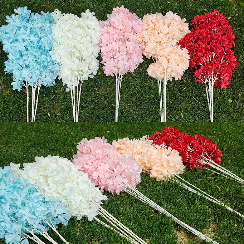 100CM Artificial Snowflake Cherry Blossom Rattan Wedding Decoration Ceiling Silk Flower Living Room Floor To Ceiling Ornaments