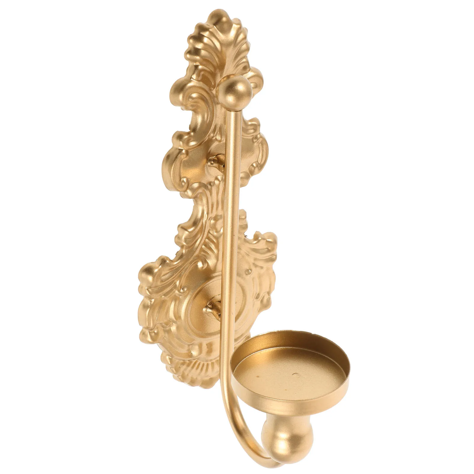 

European Wall Holder Iron Metal Home Decor Creative Design Durable Banquet Wedding Golden Retro Taper for Living