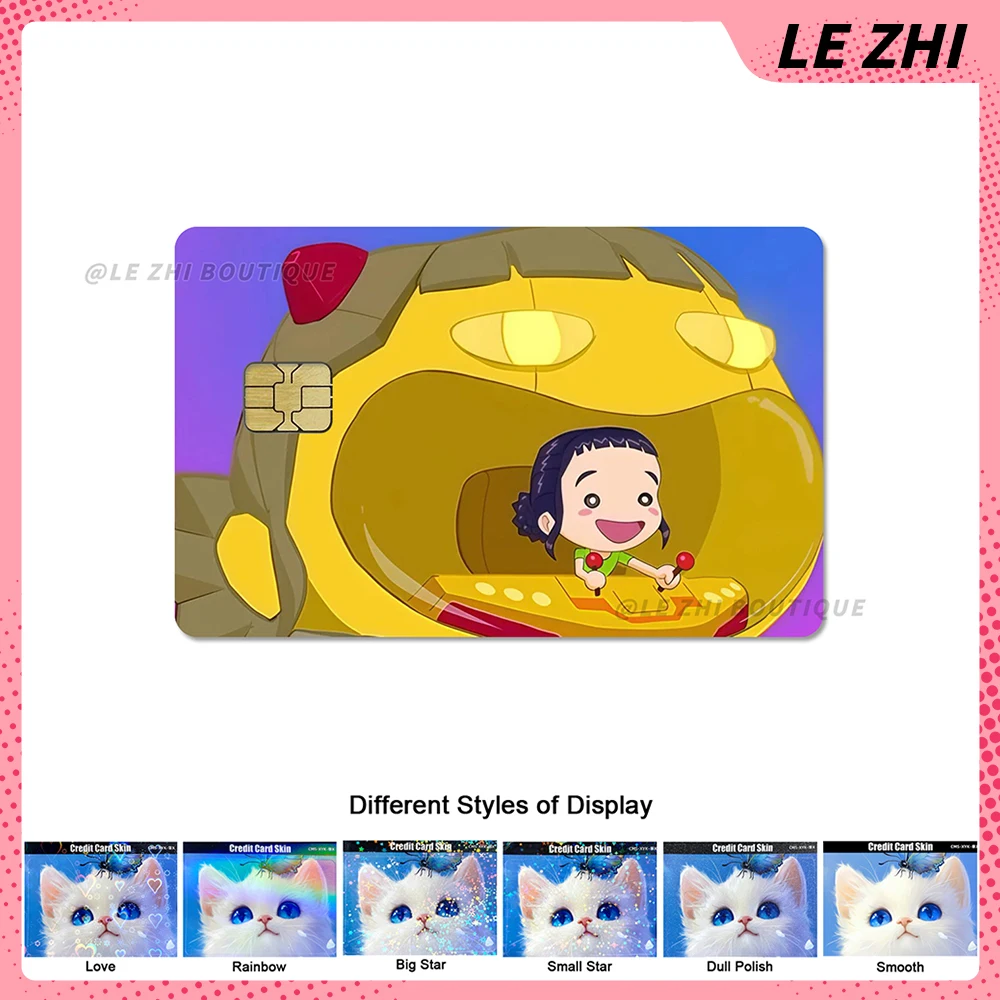 Cartoon Anime Popular Kpop Demon Hunters Credit Card Pvc Waterproof Protective Film Sticker Shining Star Love Small Chip Sticker