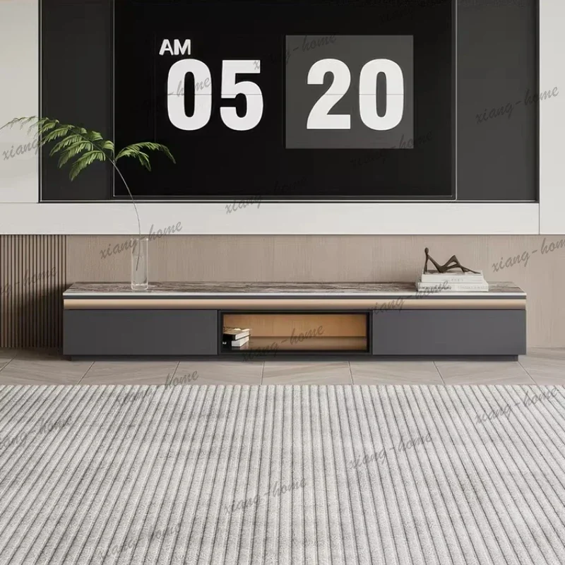 LSLight luxury solid wood floo ambient light rock slab TV cabinet coffee table panel monitor stand 	tv stand living room furnitu