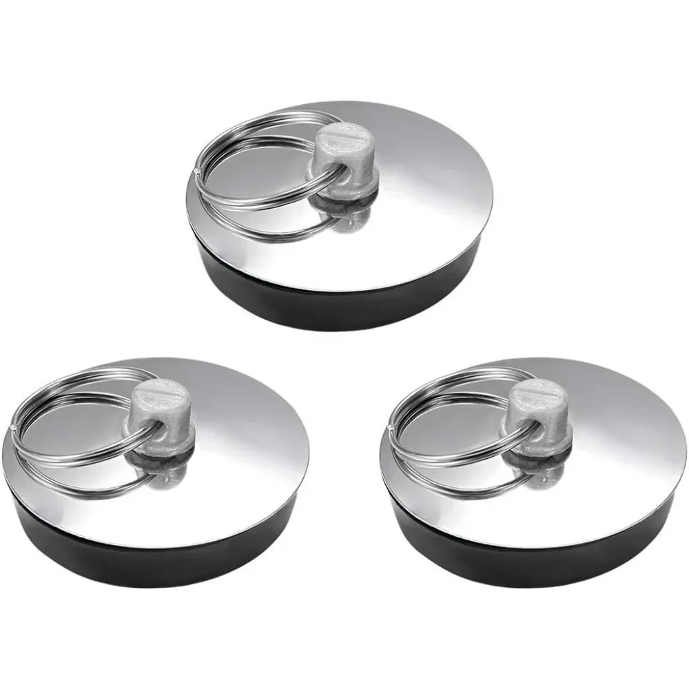 

Резиновая пробка для раковины, аксессуар для сливной пробки 35 мм с кольцом, подходит для ванны, кухни, ванной комнаты, 3 шт.