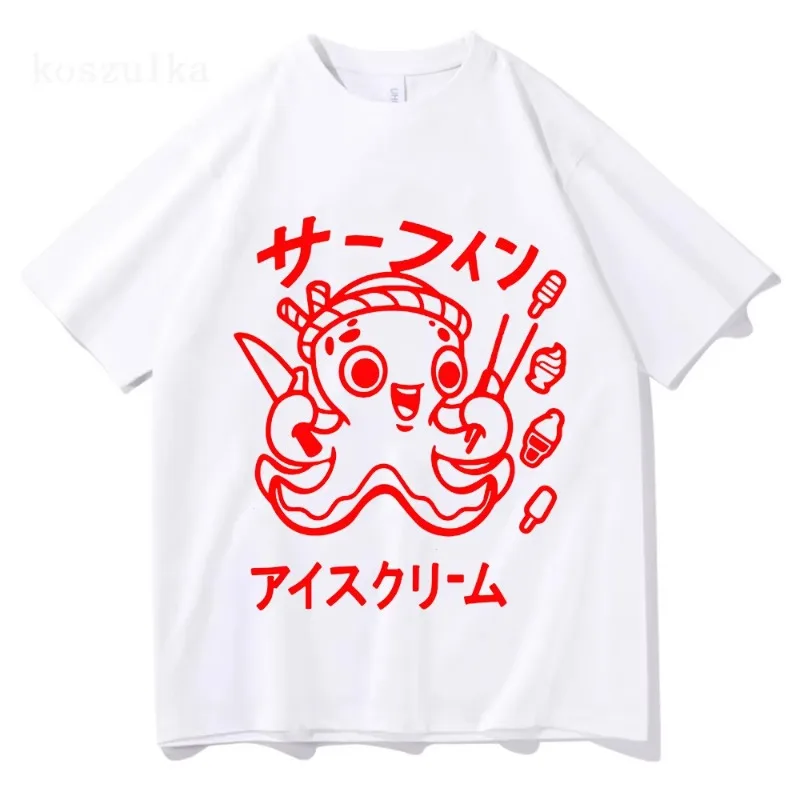 Takoyaki Osaka Drunken Octopus Tshirt 2025 Funny Men/women Clothing Retro Harajuku Clothes Unisex Cotton Tees Graphic T Shirts