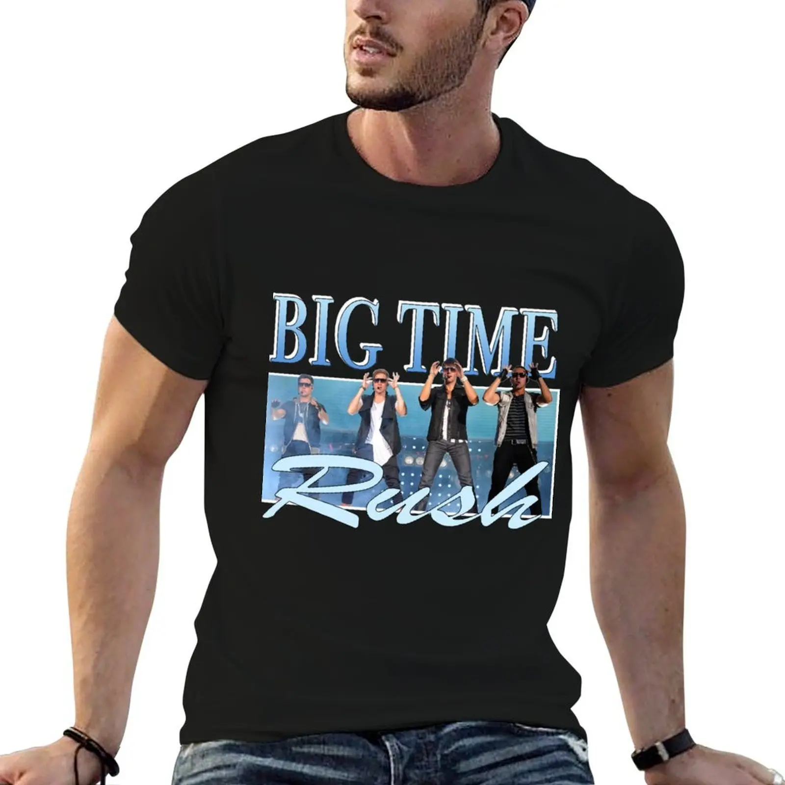 

Big Time Rush Retro Band logo T-Shirt anime tshirt t shirts cotton 100% T-Shirt