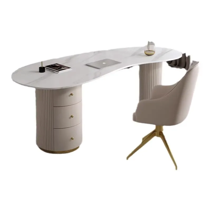 Style Desk Lamp Computer Desk, Modern Study Desk, Desk Beauty and Hairdressing Consultation Reception Table and Chair