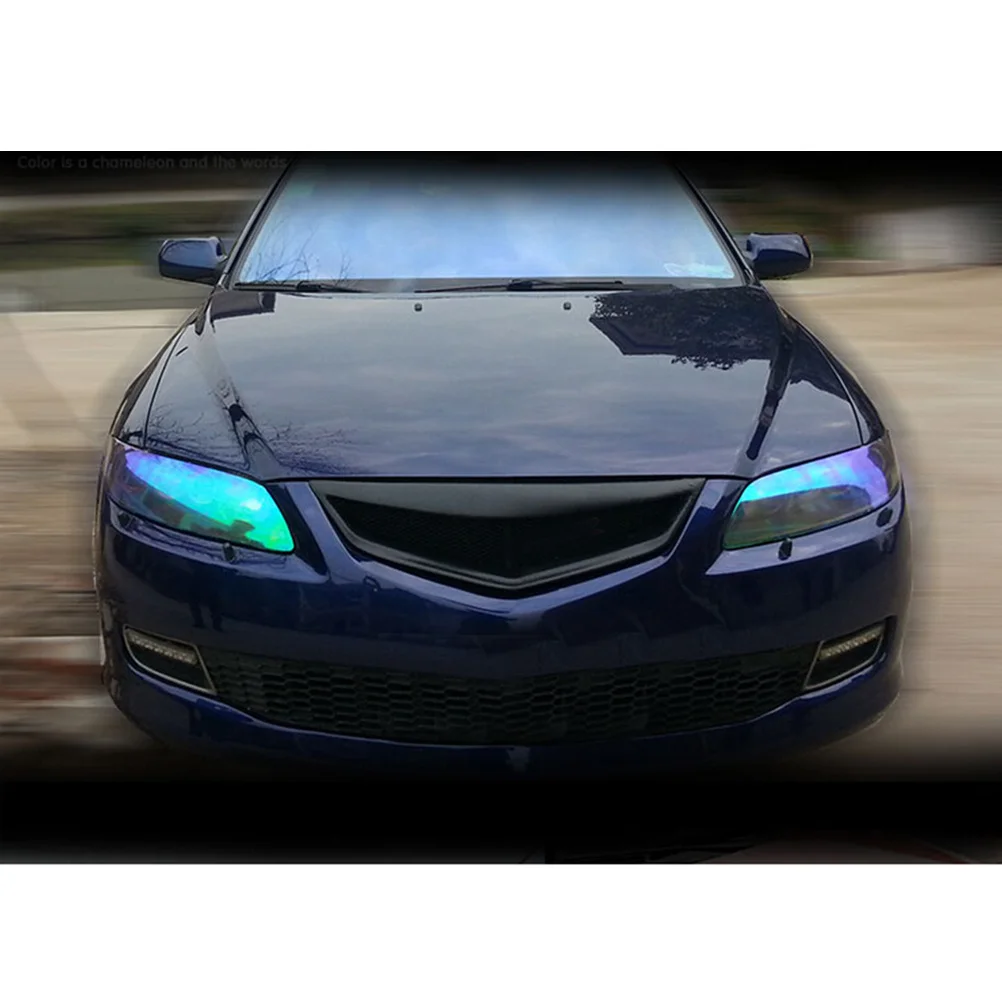 

Car Headlight 30X120Cm Dark Blue Stretchable Waterproof Self-Adhesive Vinyl For Headlights Fog Lights Protection Headlight