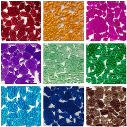 120g Mixed Color Clear Tempered Glass Irregular Mosaic Tiles for DIY Hobbies Crafts Mosaic Making Puzzle Art Transparent Stone