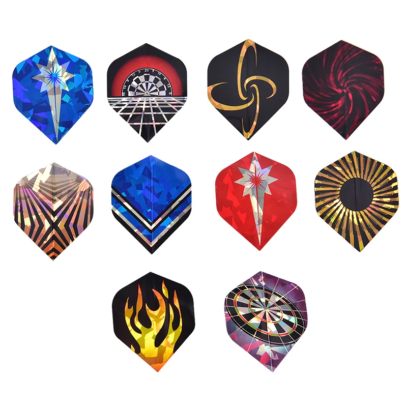 

15/30pcs PVC Laser Cut Reflective Dart Flights Set Darts Wing Nice Flights for Dart Board Game