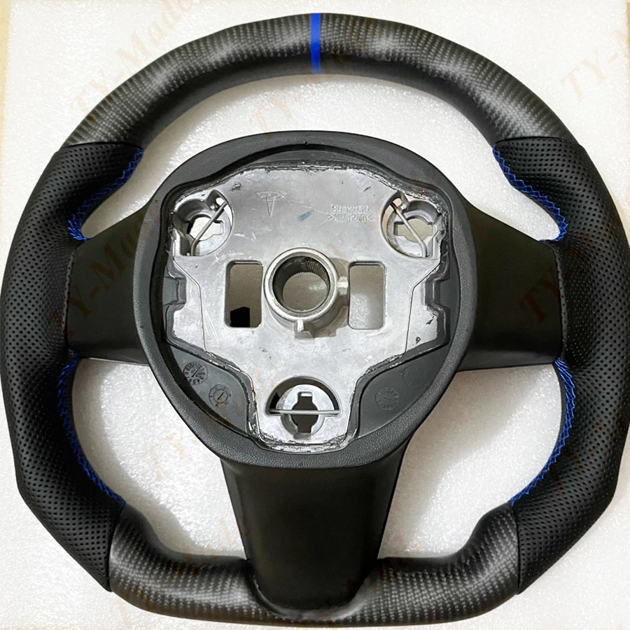 Tesla Model 3 Model Y 2017 2018 2019 2020 2021 2022 Racing Steering Wheel Customized Carbon fiber Steering Wheel With heating