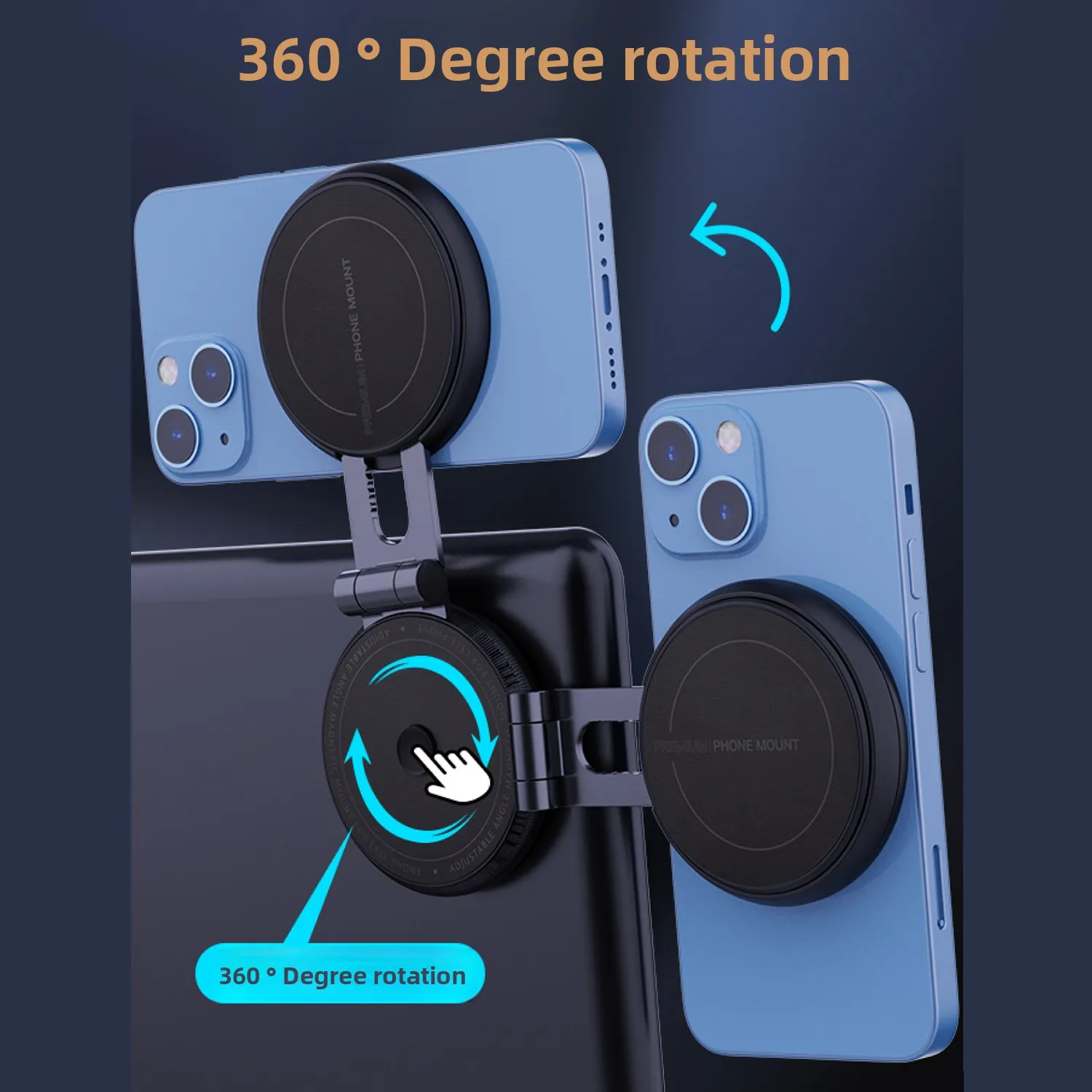 

Suspended magnetic mobile phone holder, suitable for Tesla Model 3/Y car screen rear folding magsafe navigation