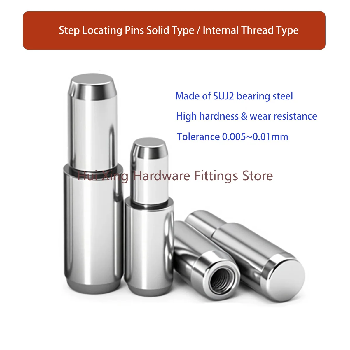 Bearing Steel Cylindrical Pin/Solid Step Locating Pins/Threaded Step Dowels 5/6/8/10/13mm