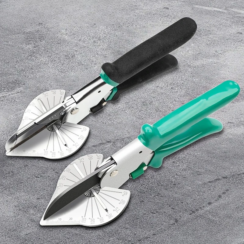 Multi-angle Miter Shear Cutter, 45°-135° Adjustable Shear for PVC & Wood Trim
