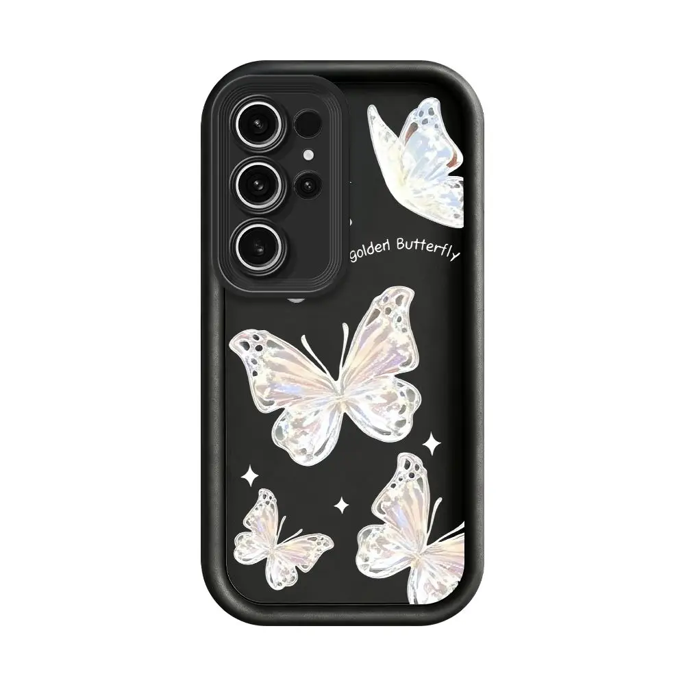 For Samsung S26 S25 S24 Ultra Plus FE A57 A56 A54 A37 A26 A17 A16 A07 A06 Fashion Shimmer Butterfly Star Anti Drop Soft TPU Case