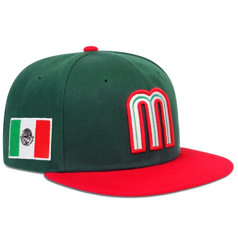 Gorras de béisbol con bordado de letras M para Hombre y mujer, Snapback de hip hop, sombrero de protección solar informal para exteriores, Unisex,