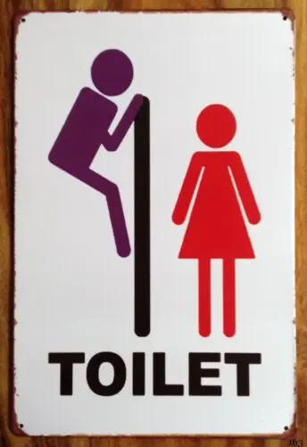 FUNNY TOILET Retro Tin Metal Sign Man Cave Garage Bar Pub Vintage Plaque Shed sign
