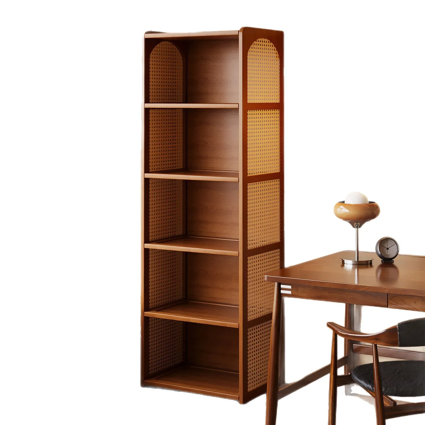 Bookshelf Floor-to-ceiling shelf Integrated against the wall Living room Home bedroom Storage locker Children's and students