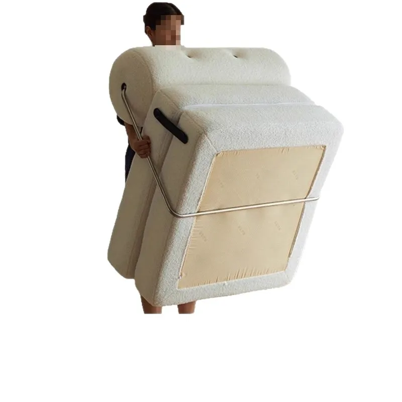 

Single Taji sofa bed fabric living room lazy can lie down and sleep single small apartment simple modern tofu block folding