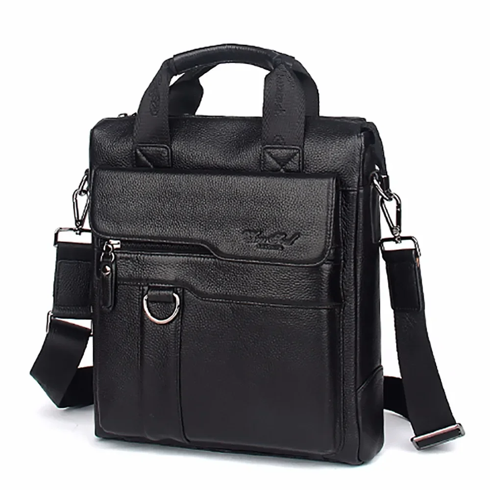 Men Handbag Cross Body Messenger Shoulder Bag Genuine Leather Business Fashion Real Cowhide Male Briefcase Tote Top Handle Bags
