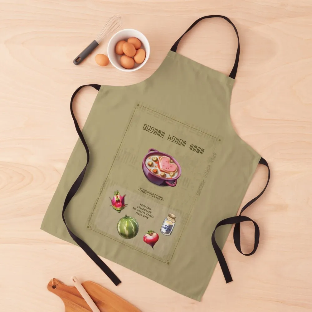 

Creamy Heart Soup Apron Women's Home Utensils Kitchens Men Apron