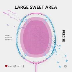 Nuovo 2023 YaKs marca racchetta da Badminton di alta qualità 22-26 libbre in fibra di carbonio professionale racchette Thread 26lbs Ultra Light 4U