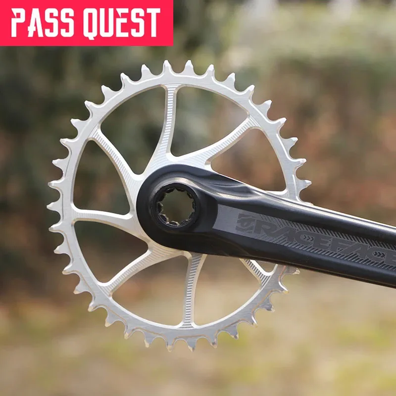 PASS QUEST Narrow Wide Chainrings For RACEFACE rf next sl Sixc Atlas series direct mount chainrings Offset 3mm Silver and black