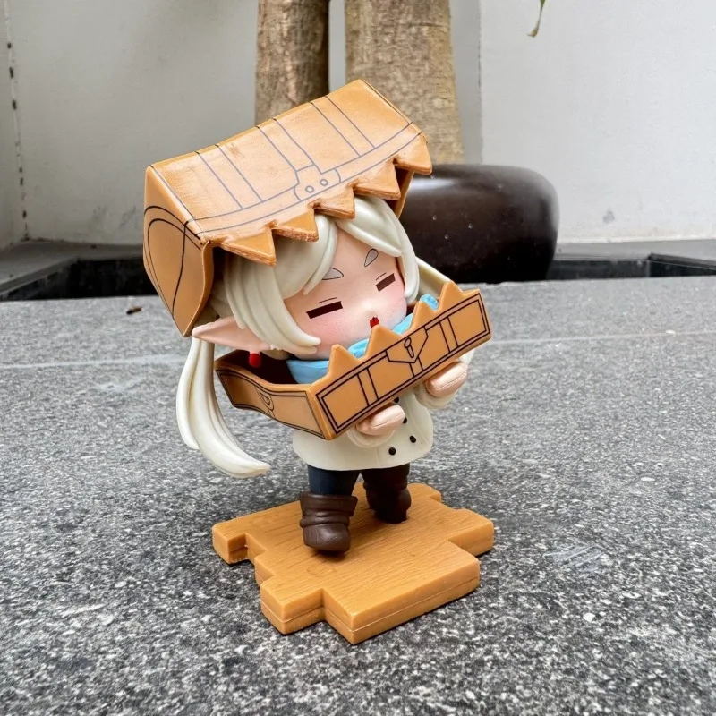 

Frieren Treasure Mimic Figure – Sousou no Frieren White Hair Elf Sneezing 1/8 PVC, Chibi Box Monster Car Desktop Gift