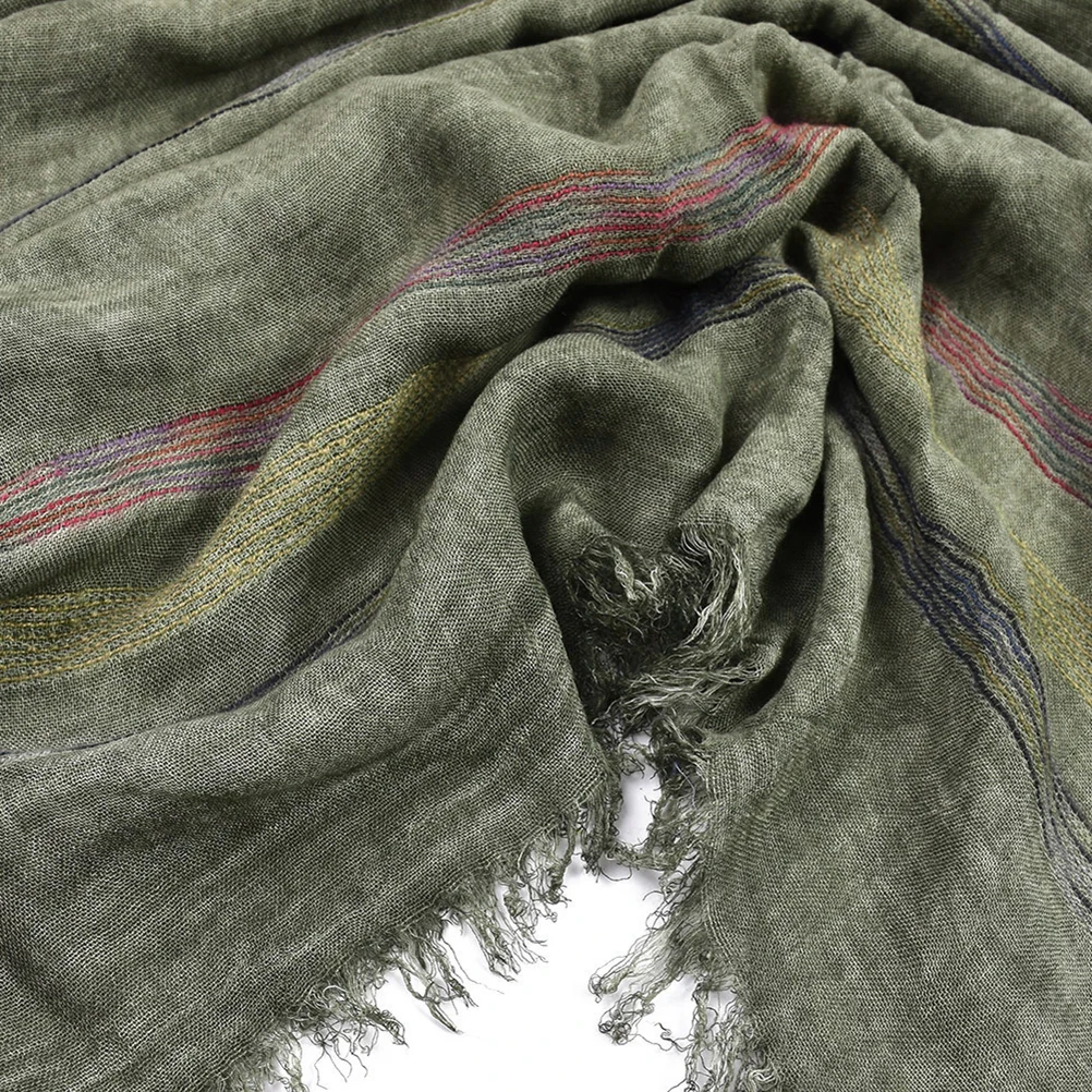 

2pcs Cotton Linen Scarf For Women Men Solid Color Lightweight Fashion Beach Travel Sun Block Scarf Party Gift Large Size 175Cm