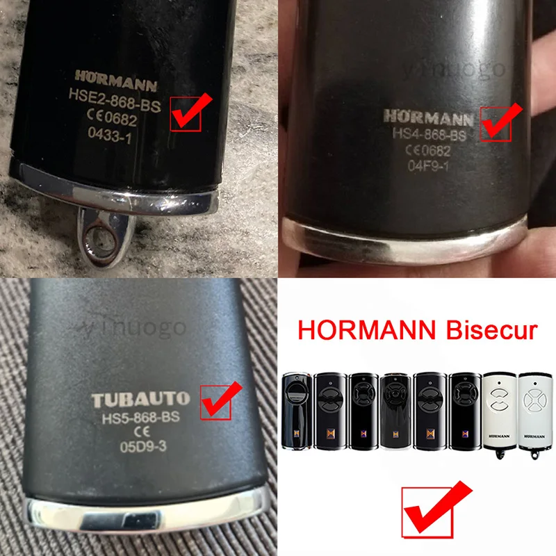 Imagem -02 - Hormann bs Série Hs1 Hs4 Hs5 Hse2 Hse1 Hss4 Hse4 Hsp4 Hsd2 868 bs Comando de Garagem 868mhz Transmissor de Controlo Remoto de Portão