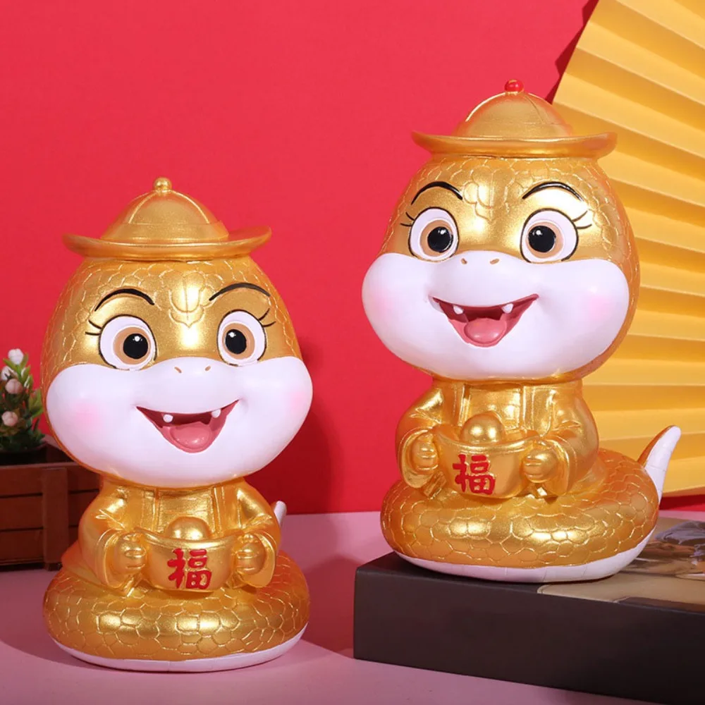 ขนาดใหญ่ความจุ Zodiacs งู Piggy Bank ถังแบบพกพา Zodiacs งูเงิน Jar Money Saver น่ารักงูเหรียญกล่องเก็บ