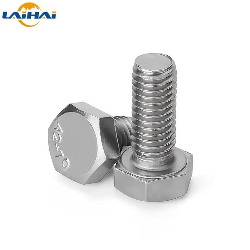 

10PCS UNC US 1-4/20 304 A2 Stainless Steel DIN933 External Hex Screw OuterHexagon Head BoltThin teeth coarse teeth outer hexagon