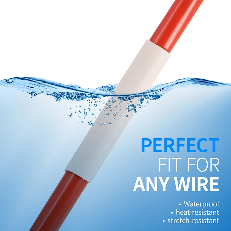 3:1/4:1 Ratio Dual Wall Clear/White Heat Shrink Tube With Glue 1.6mm - 52mm Adhesive Lined Polyolefin ﻿Wrap Cable Protect Sleeve