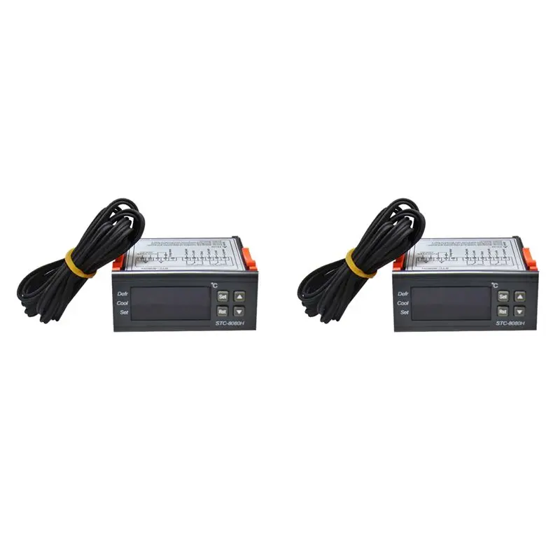 AC23-2X STC-8080H Temperature Controller Refrigerator Thermostat Digital Display Microcomputer Temperature Controller 220V