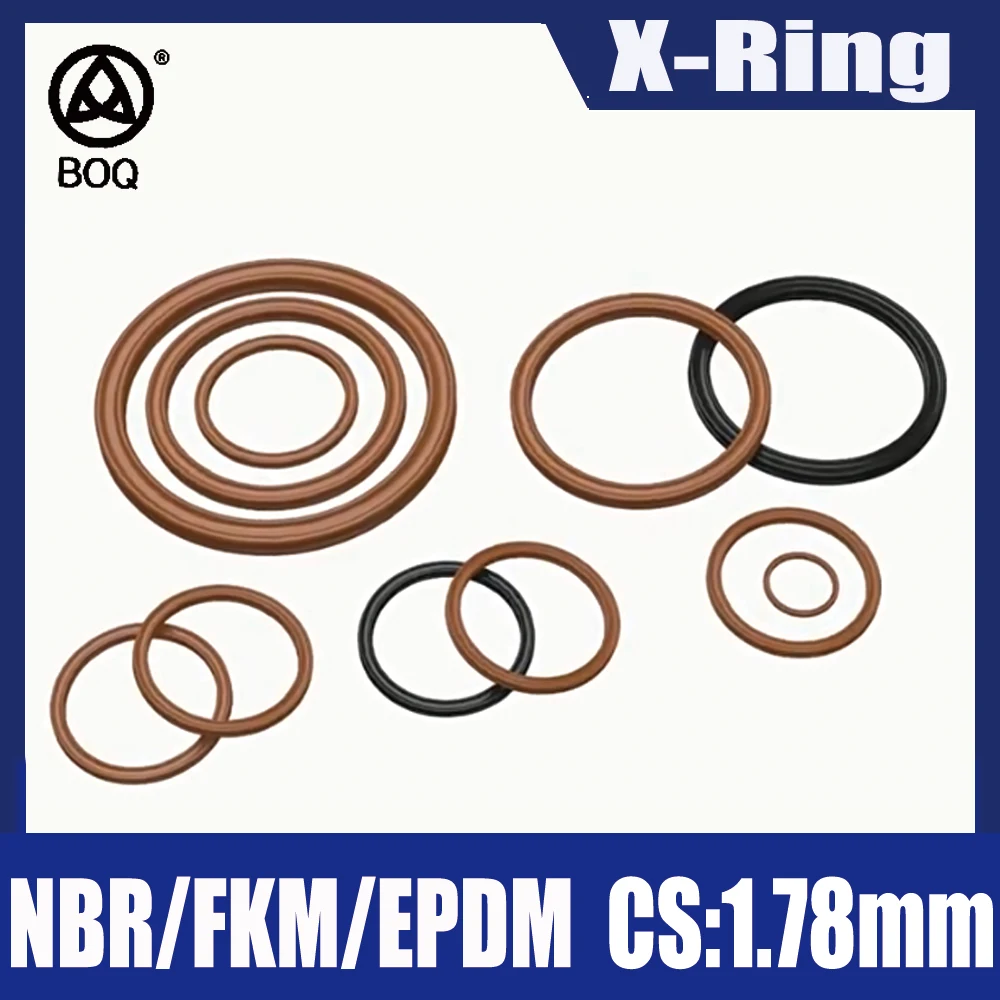 NBR FKM EPDM X Ring Seal Thickness CS 1.78mm X-ring Strip Rubber Seal Quad Ring Gasket Replacement Washer Oil Resistance Auto