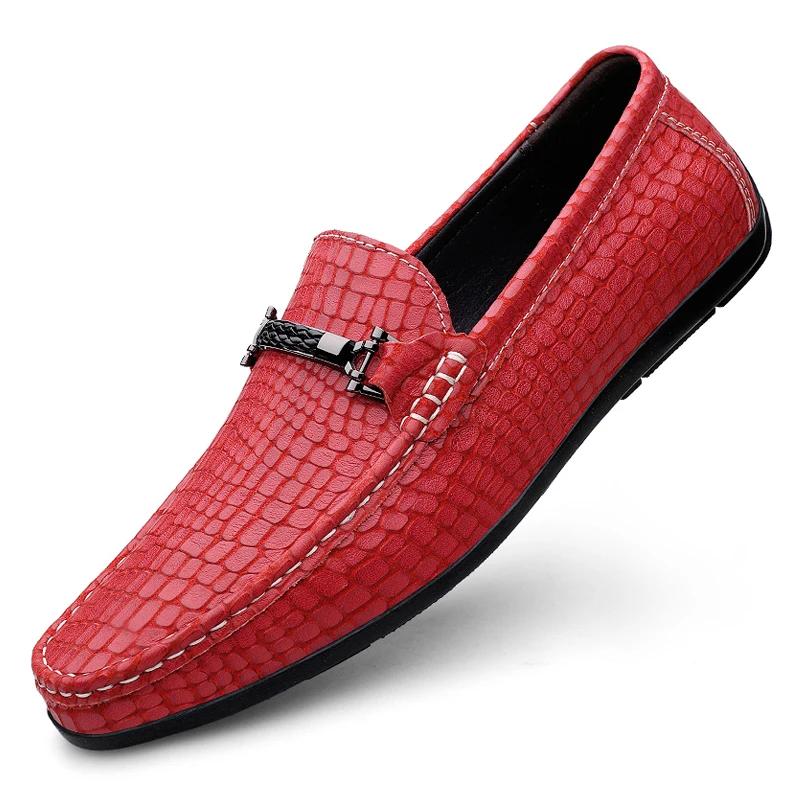 Genuine Leather Slip On Casual Shoes Men Loafers Fashion Luxury Brand Shoes Loafer Trendy Spring Autumn