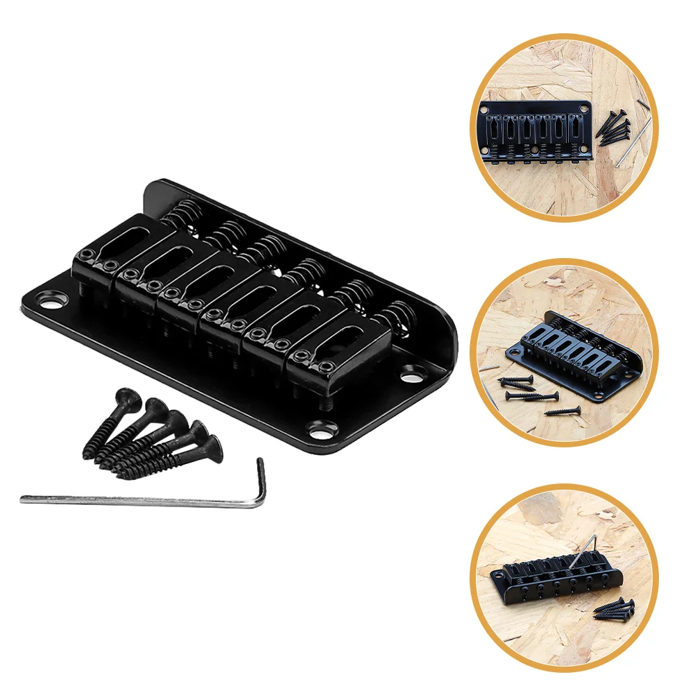 

Guitar Bridge Musical Instrument Replacement Metal 780X400X145CM Roller Saddle Tailpiece Black