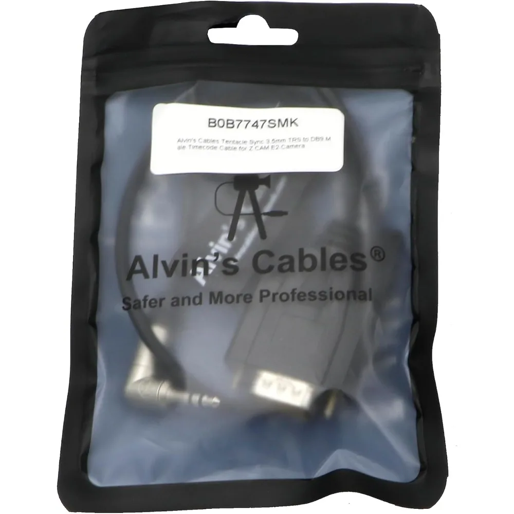 Alvin’s Cables Tentacle Sync 3.5mm TRS to DB9 Male Timecode Cable for Z CAM E2 Camera