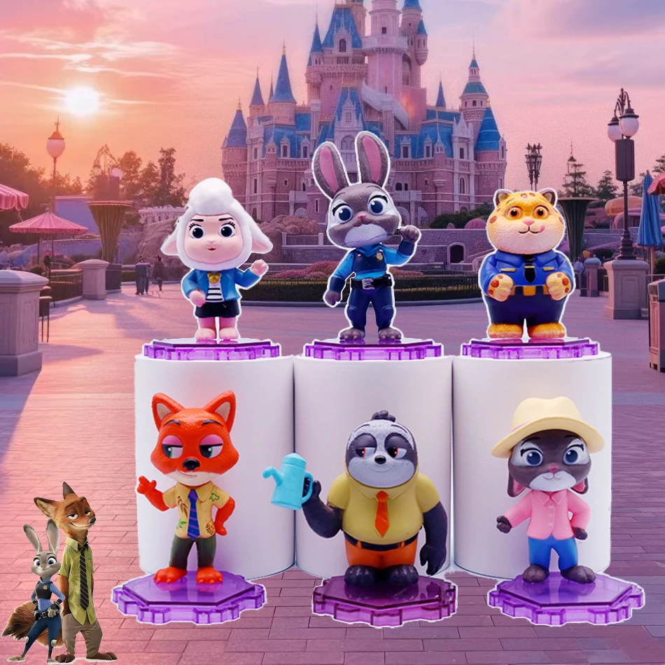 2026 Nieuwe Zootopia Judy Fox Nick Action Figure Speelgoedauto Decoraties - Collectible Crazy Animal City Beeldjes Cadeau